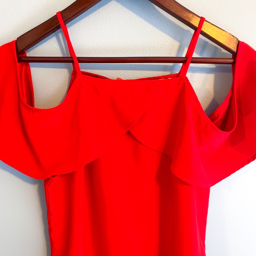 Francesca’s red off the shoulder dress - Picture 2 of 6